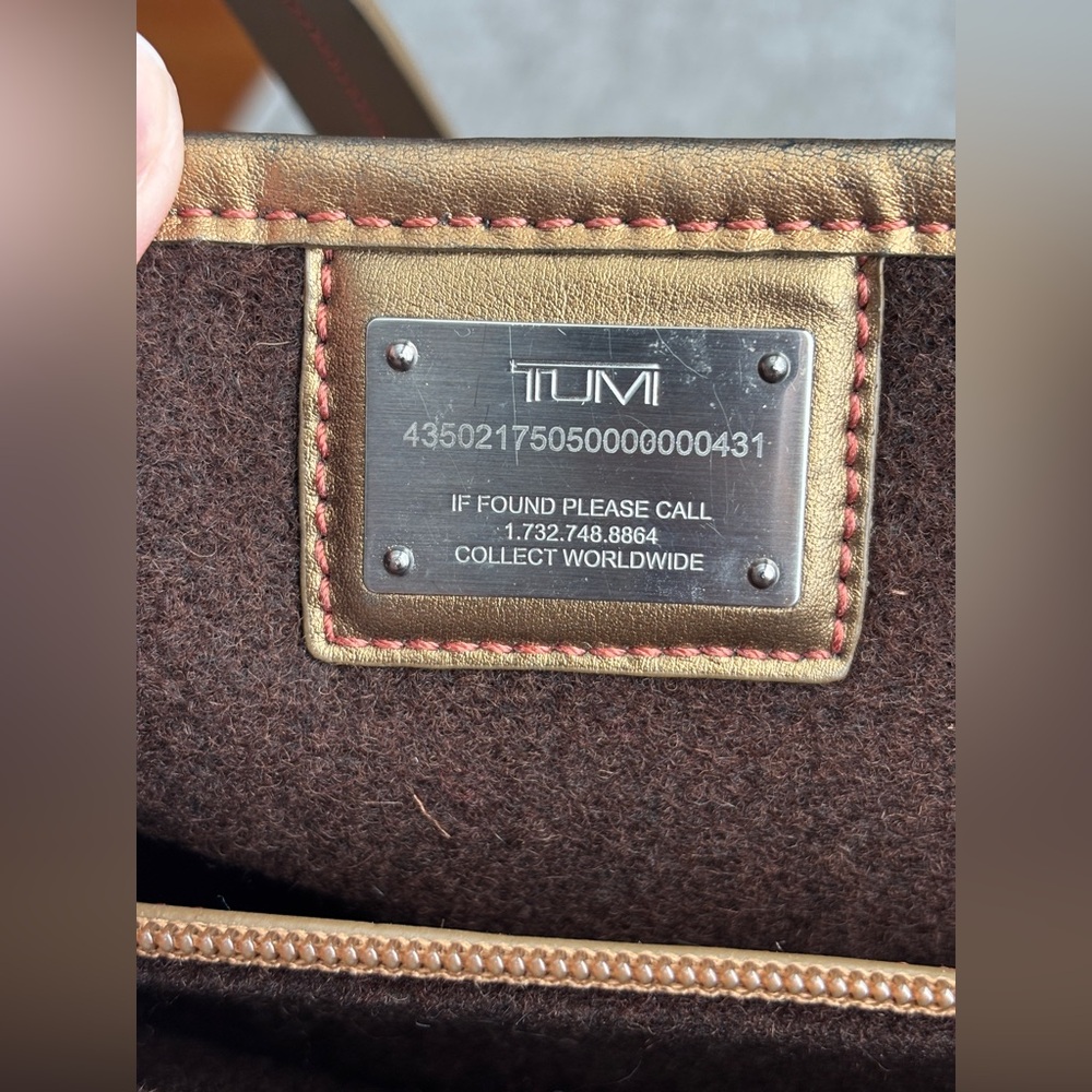 Tumi Brown Wool Computer Bag - image 13